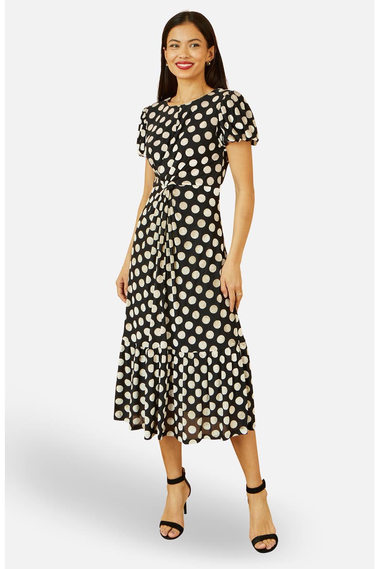 Velvet Twist Waist Midi Dress
