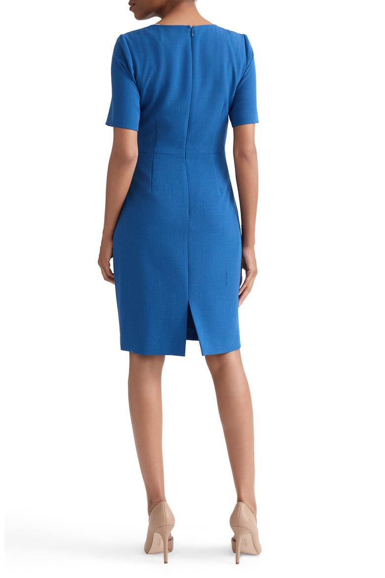 Stretch Crepe Sheath Dress