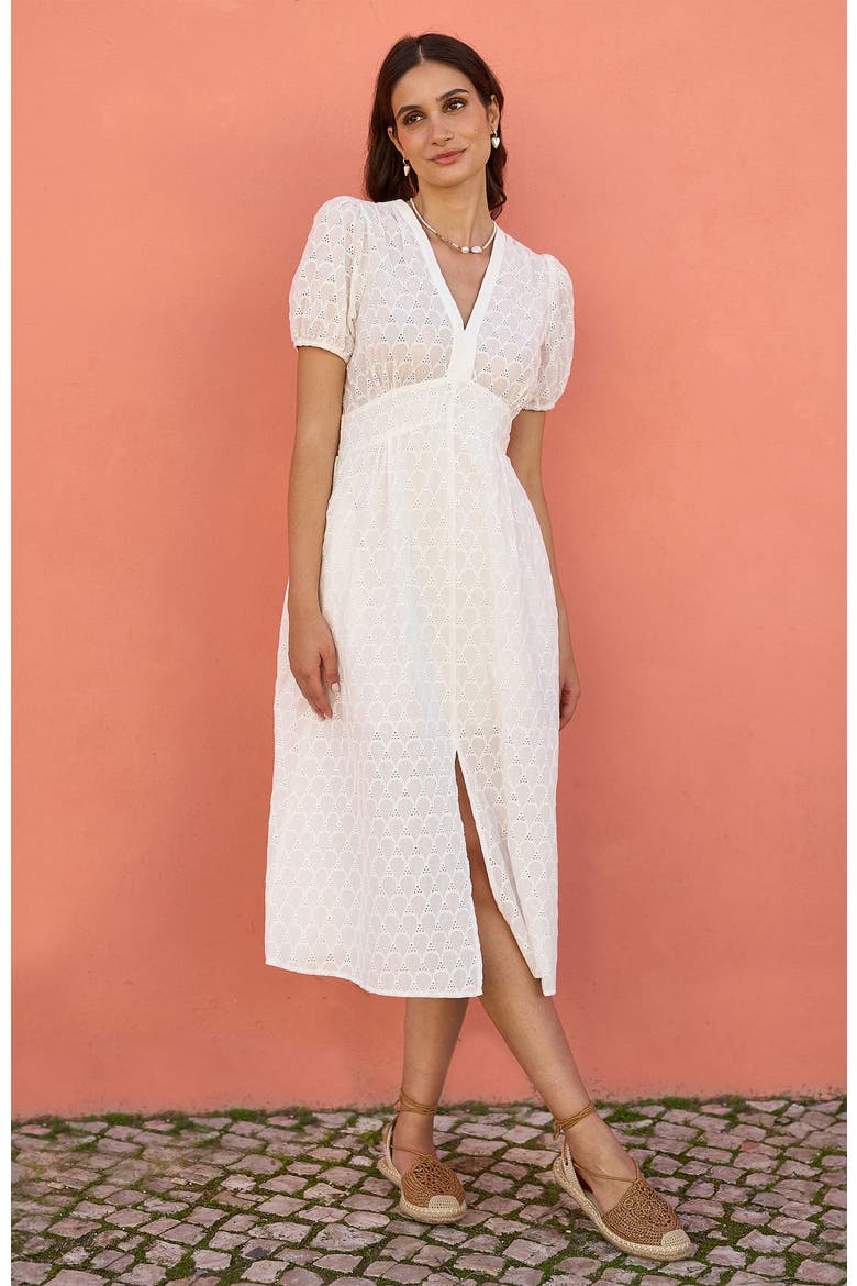 Broderie Anglaise Midi Dress