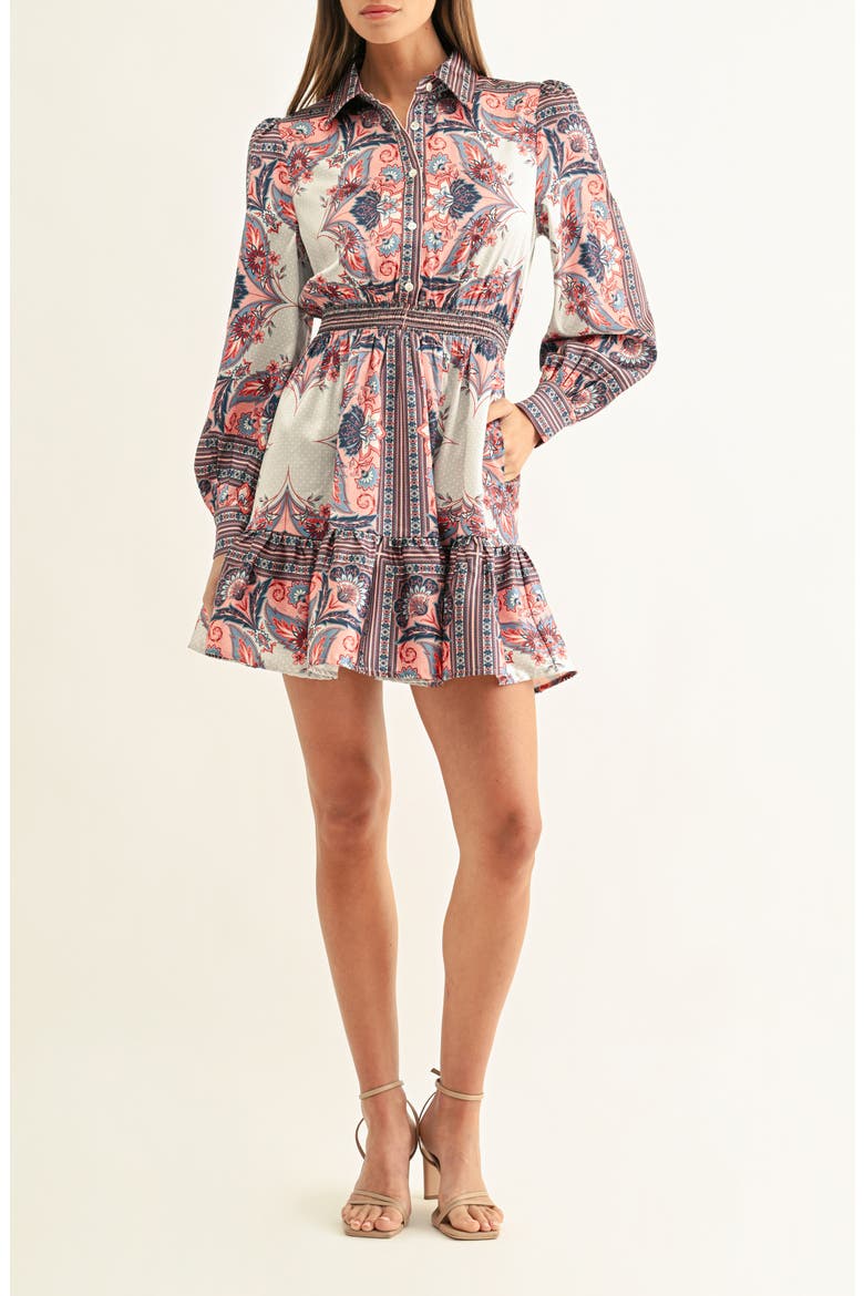 Peyton Long Sleeve Mini Shirtdress