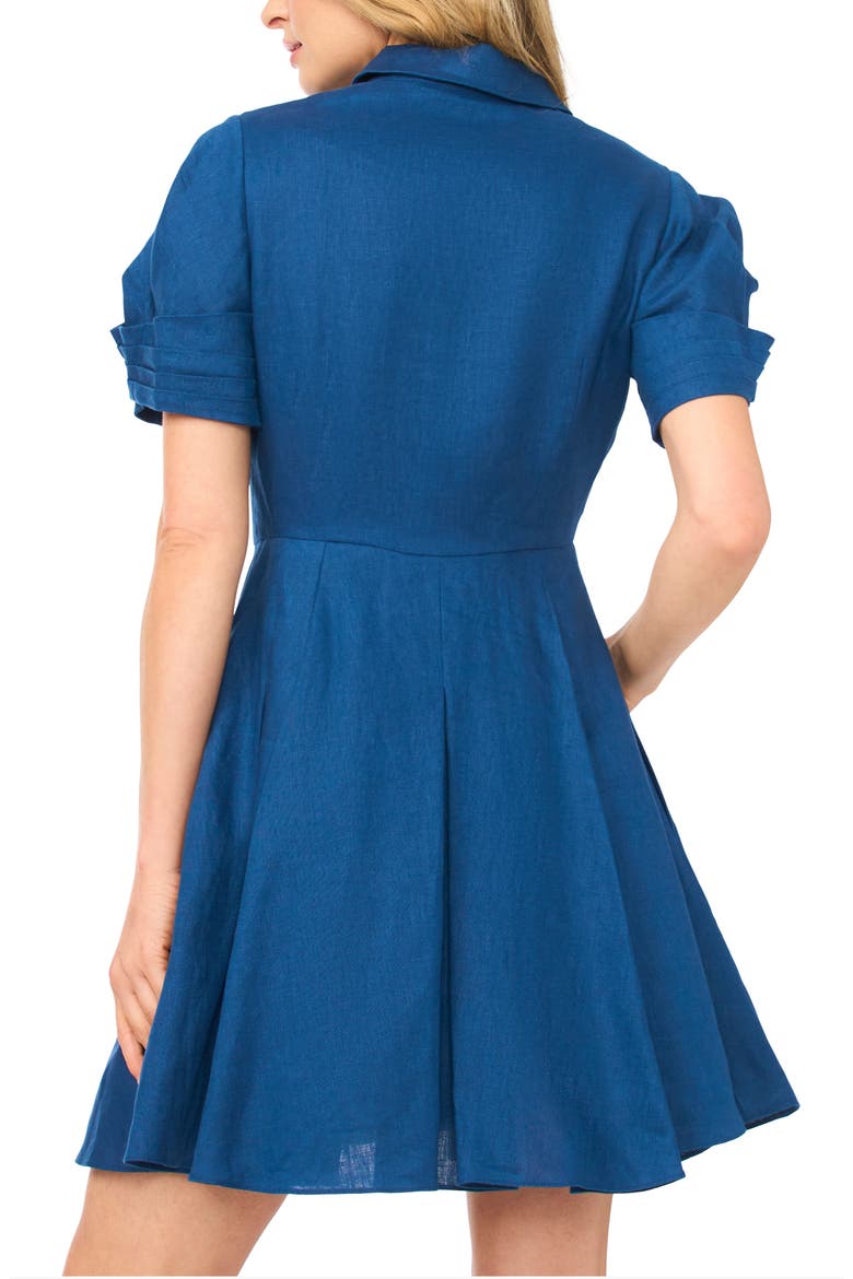 Stina Twisted Short Sleeve Linen Shirtdress