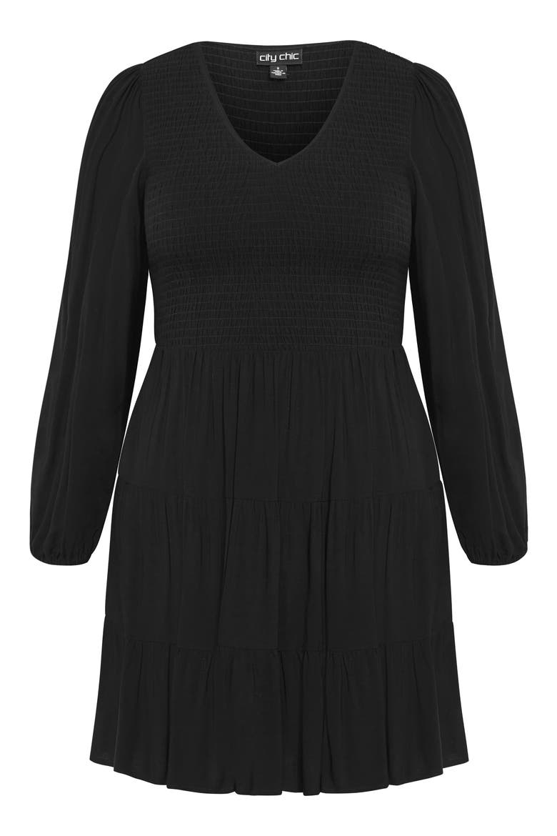 Iris Arielle Balloon Sleeve Minidress