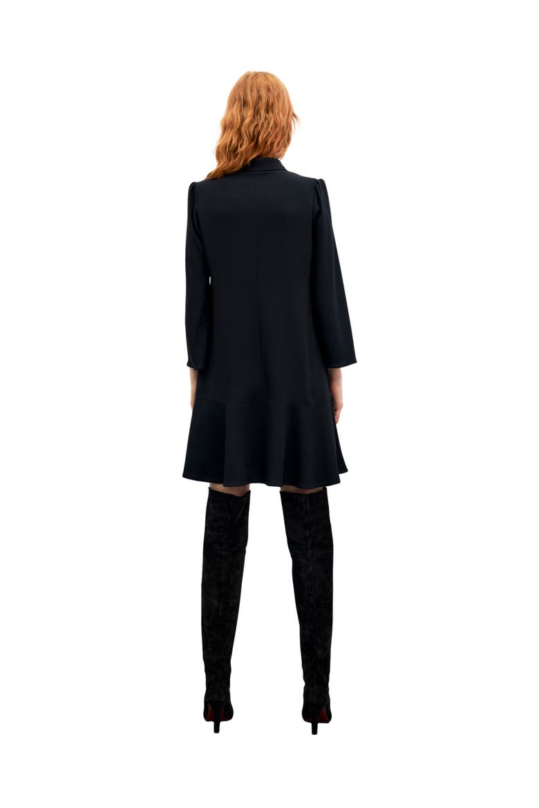 Carla Zip Front Crepe Mini Dress