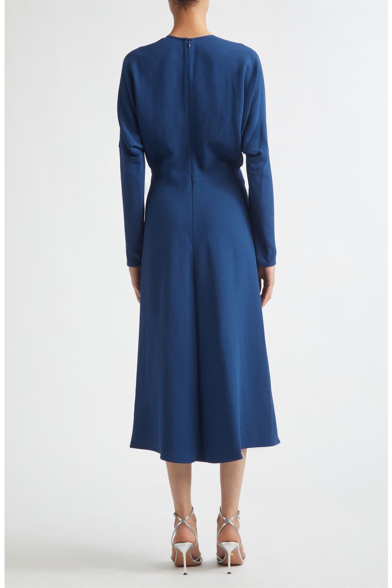 Dolman Long Sleeve Cady Midi Dress