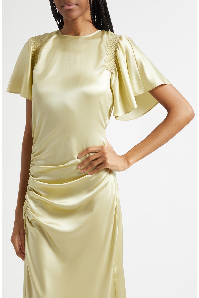 Huntleigh Side Ruched Silk Blend Gown