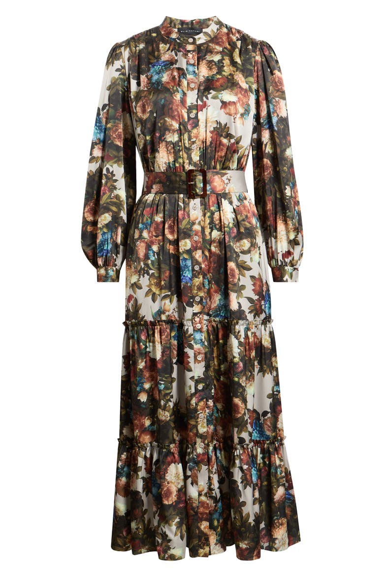 The Lilou Floral Print Long Sleeve Maxi Dress