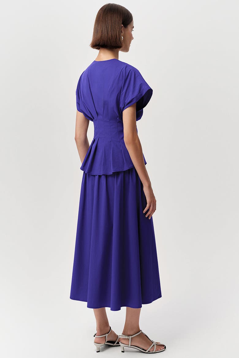 Albaric V Neck Short Sleeve Midi Dress