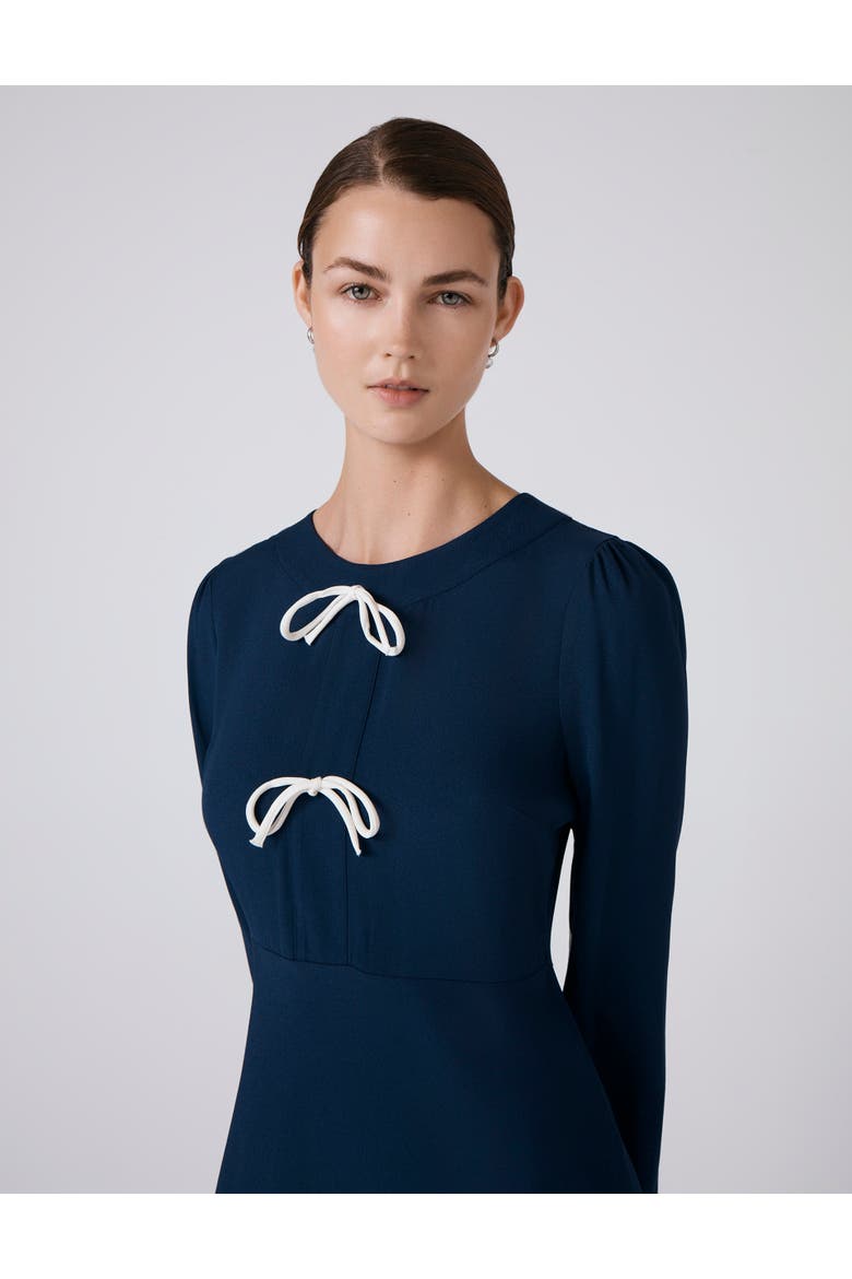 Cora Crepe Tie Front Midi Dress