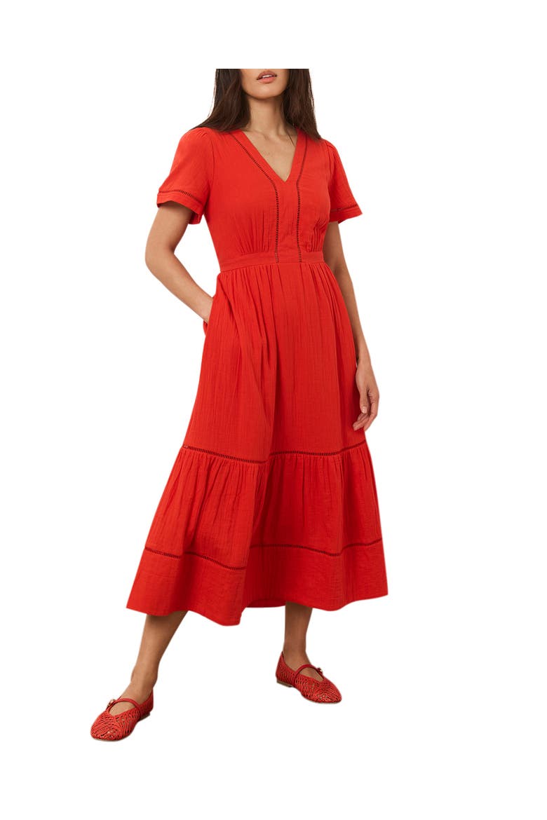 Cotton Cheesecloth Midi Dress