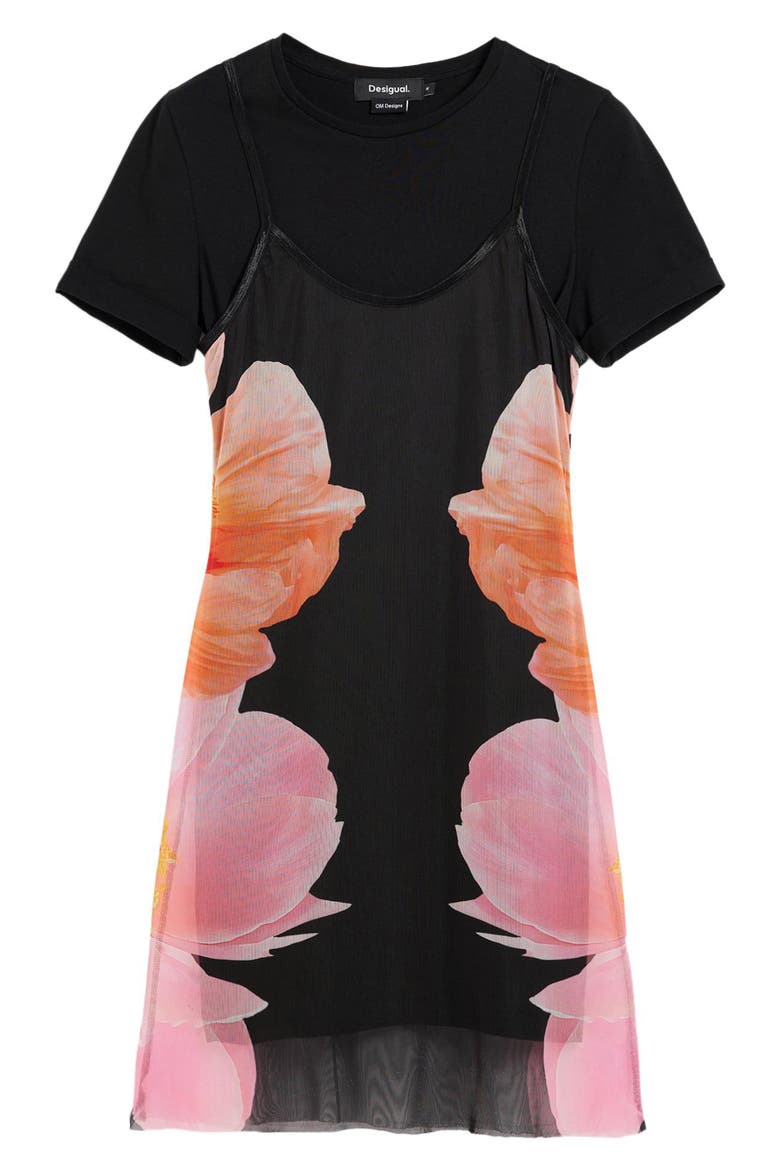 Floral Print Short Sleeve Minidress