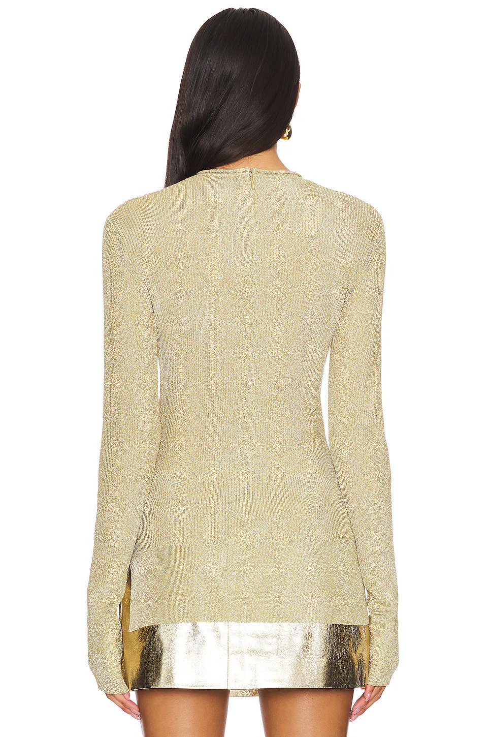 AKNVAS Lana Knit Top in Gold - Image 3