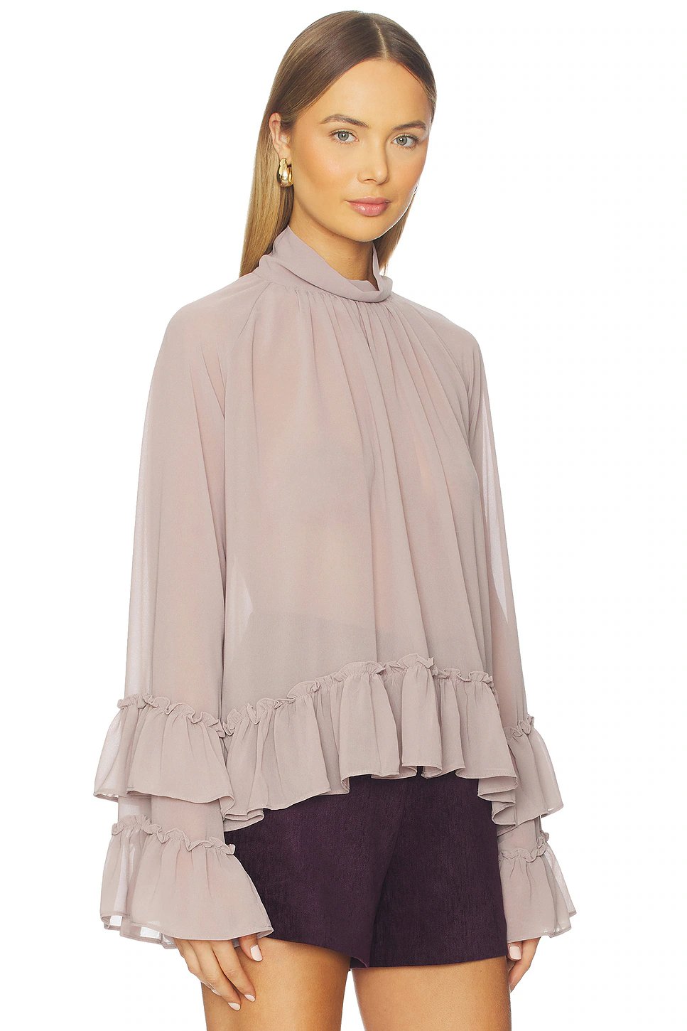 MORE TO COME Mirra Top in Mauve - Image 2