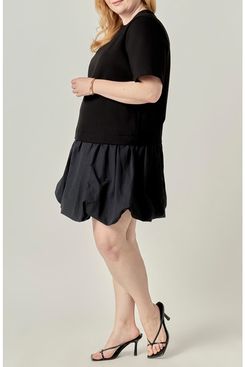 Bubble Mixed Media Minidress