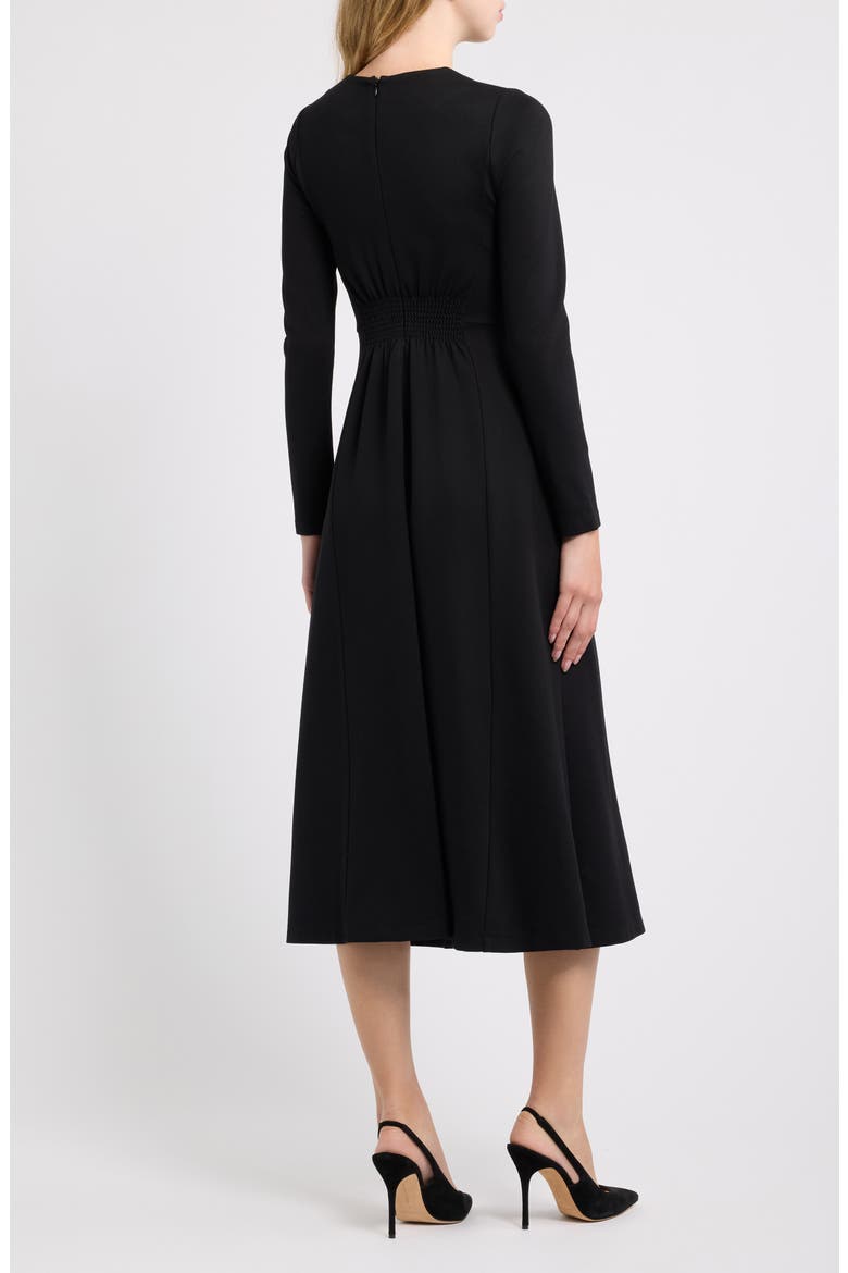 Long Sleeve Fit & Flare Midi Dress