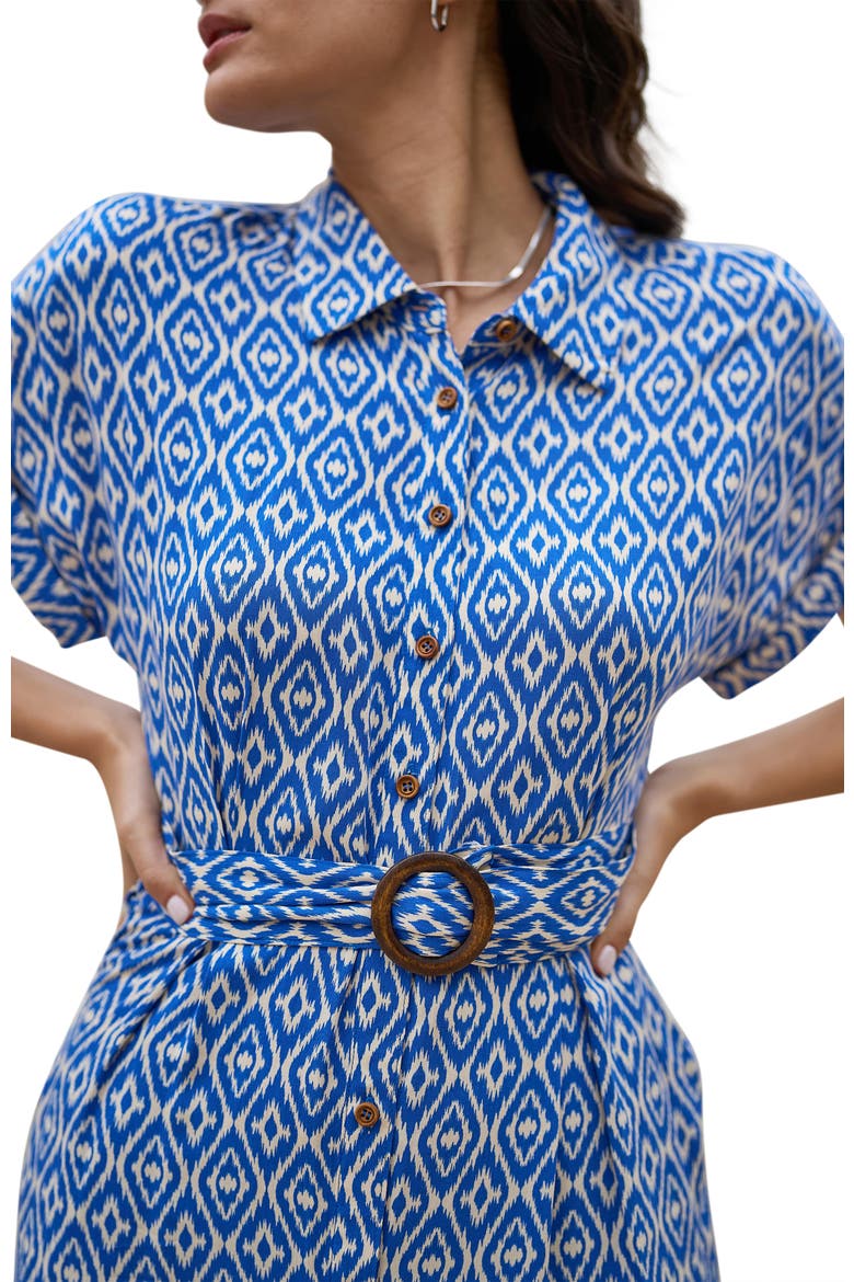 Belted Midi Shirt Dress