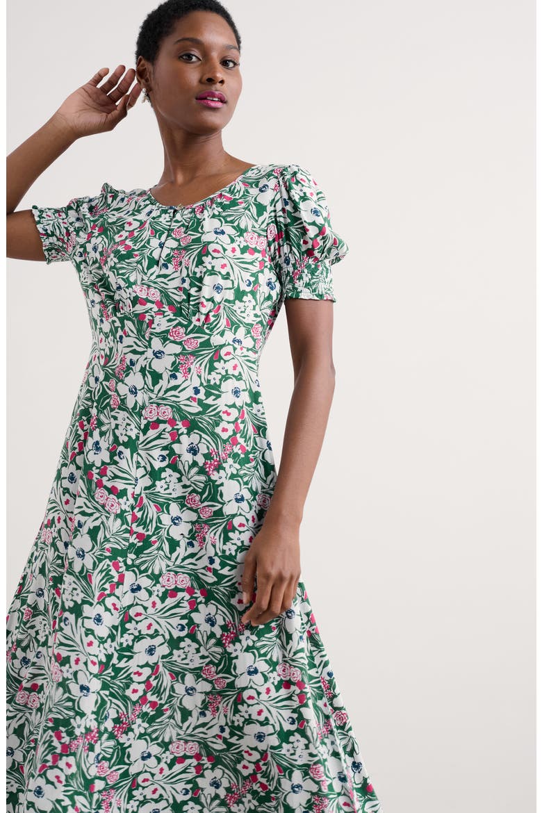 Marsh Violet Empire Waist Dress