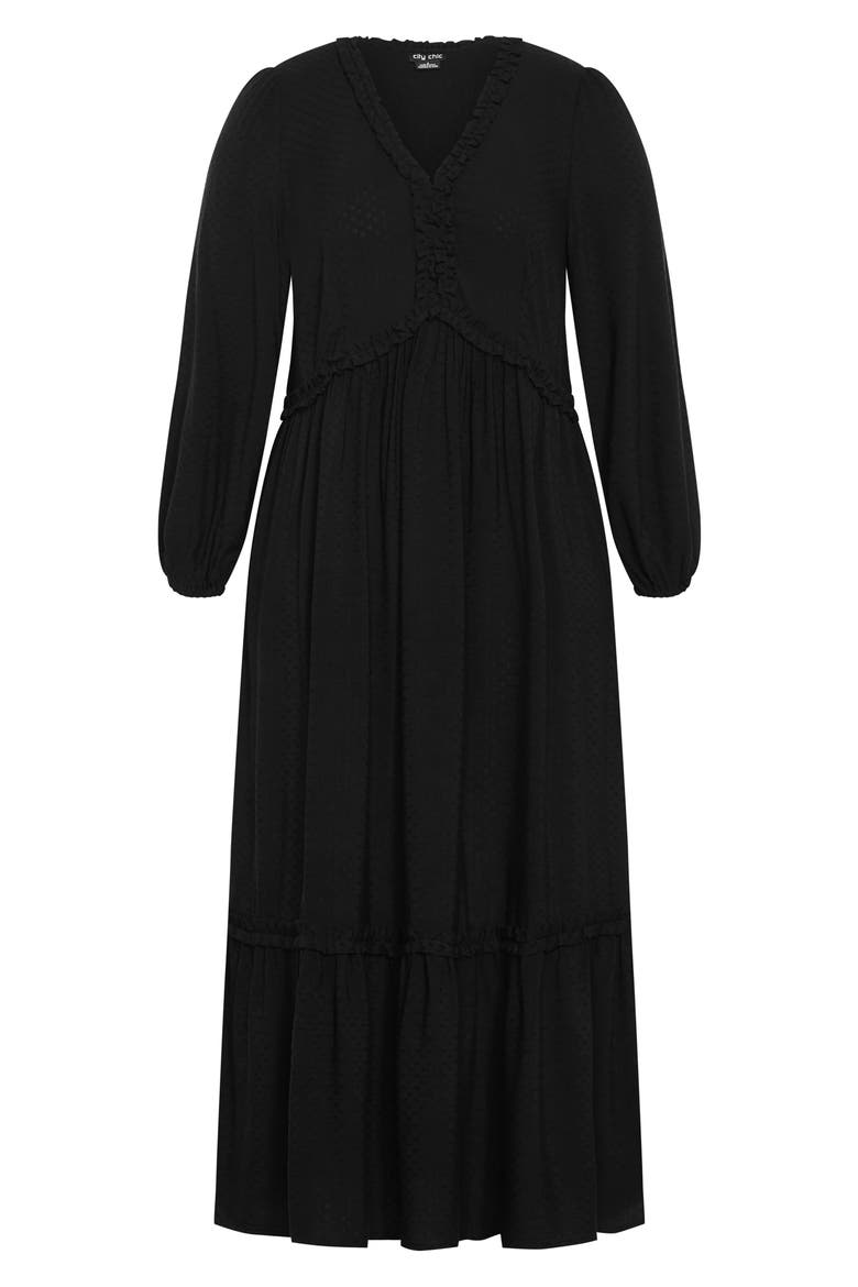 Journey Ruffle Long Sleeve Maxi Dress