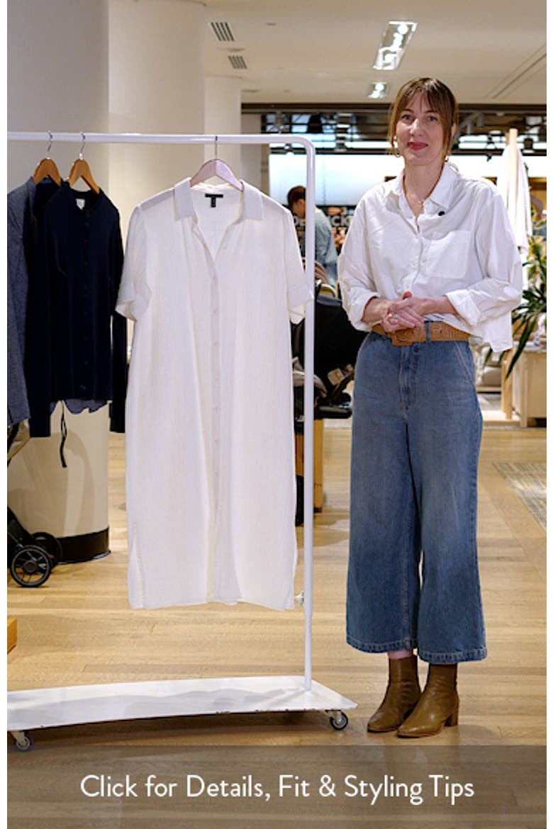 Classic Collar Organic Cotton Midi Shirtdress