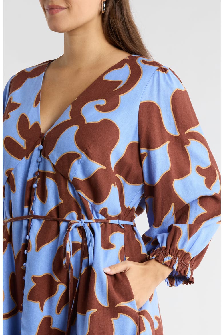 Briley Floral Print Long Sleeve Minidress