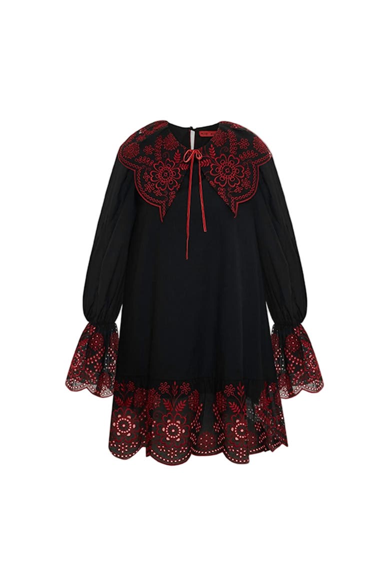 The Broderie Anglaise Edit Embroidered Detail Mini Dress