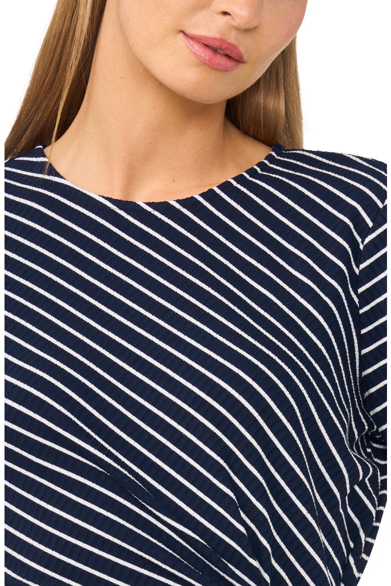Side Tie Striped Midi Dress