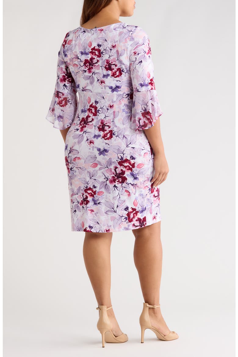Gathered Long Bell Sleeve Dress