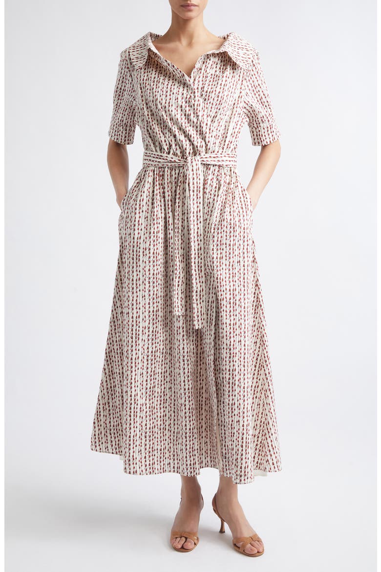 Lydia Stretch Cotton Poplin Midi Shirtdress