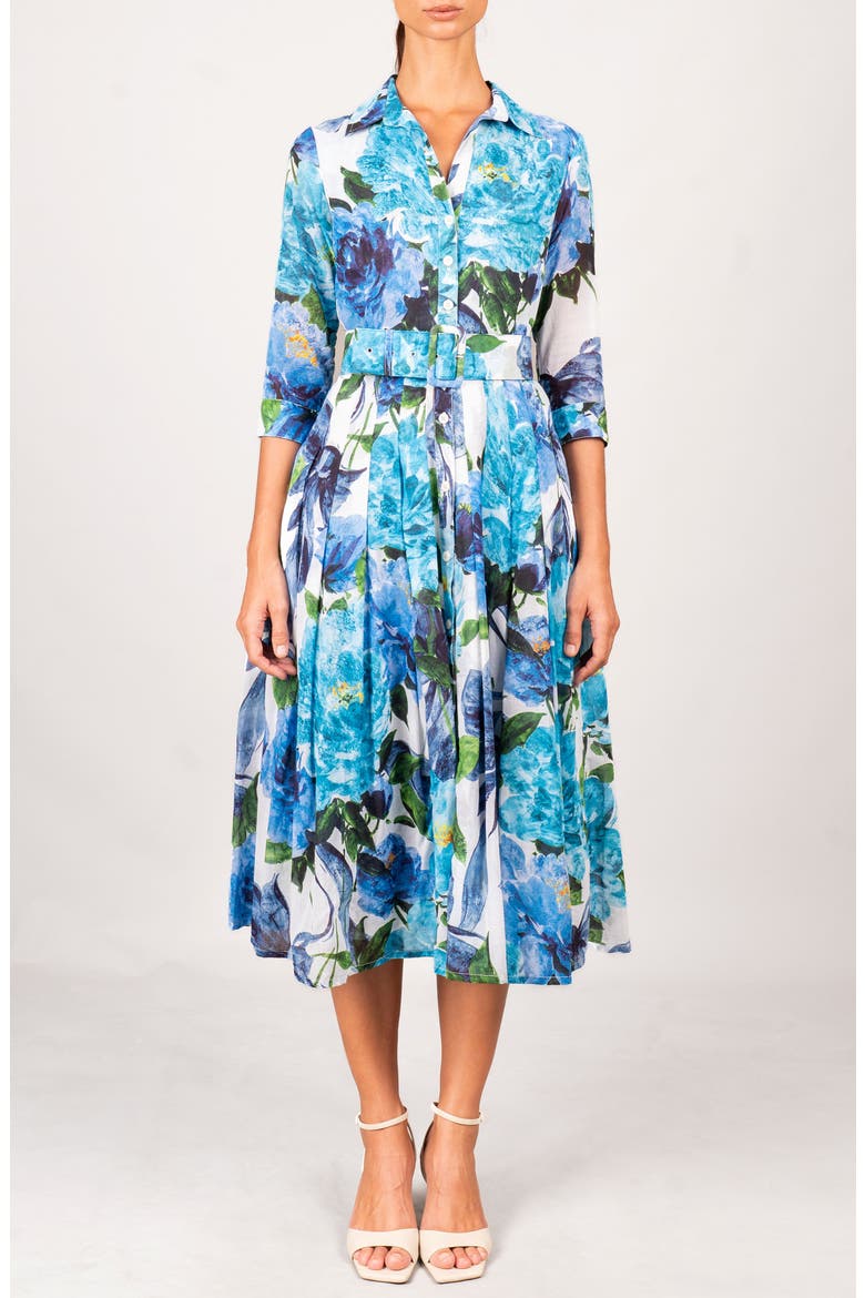 Darby Rose Pleated Midi Shirtdress