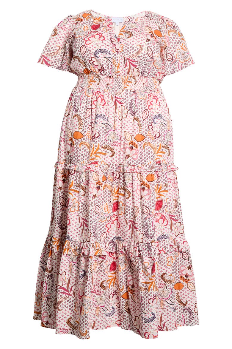 Hendry Floral Palmer Tiered Cotton Maxi Dress