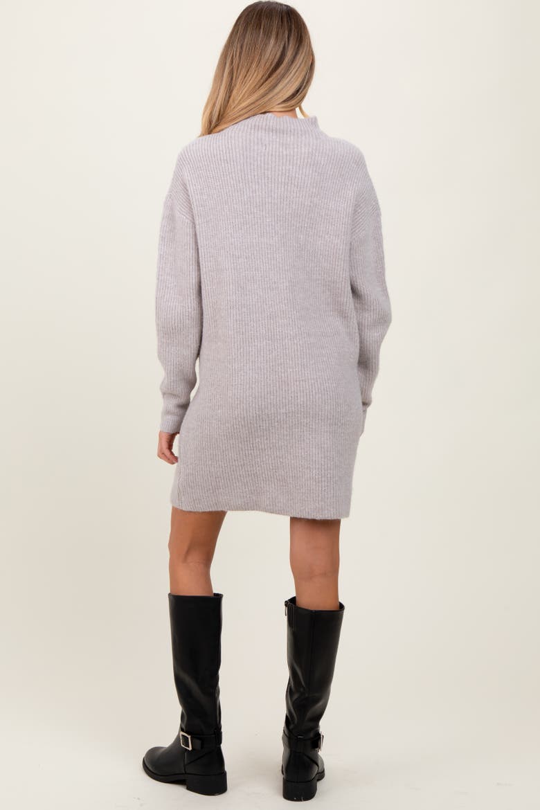 Mock Neck Mini Sweater Dress
