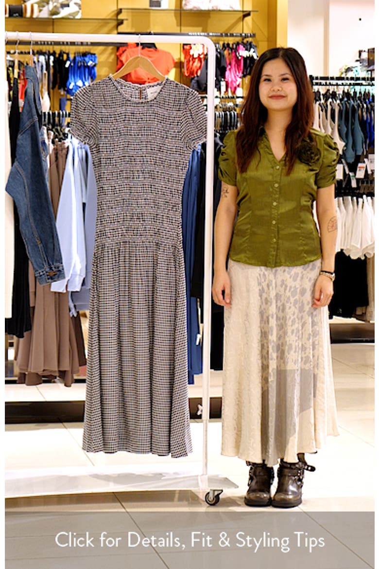 Kira Check Print Midi Dress