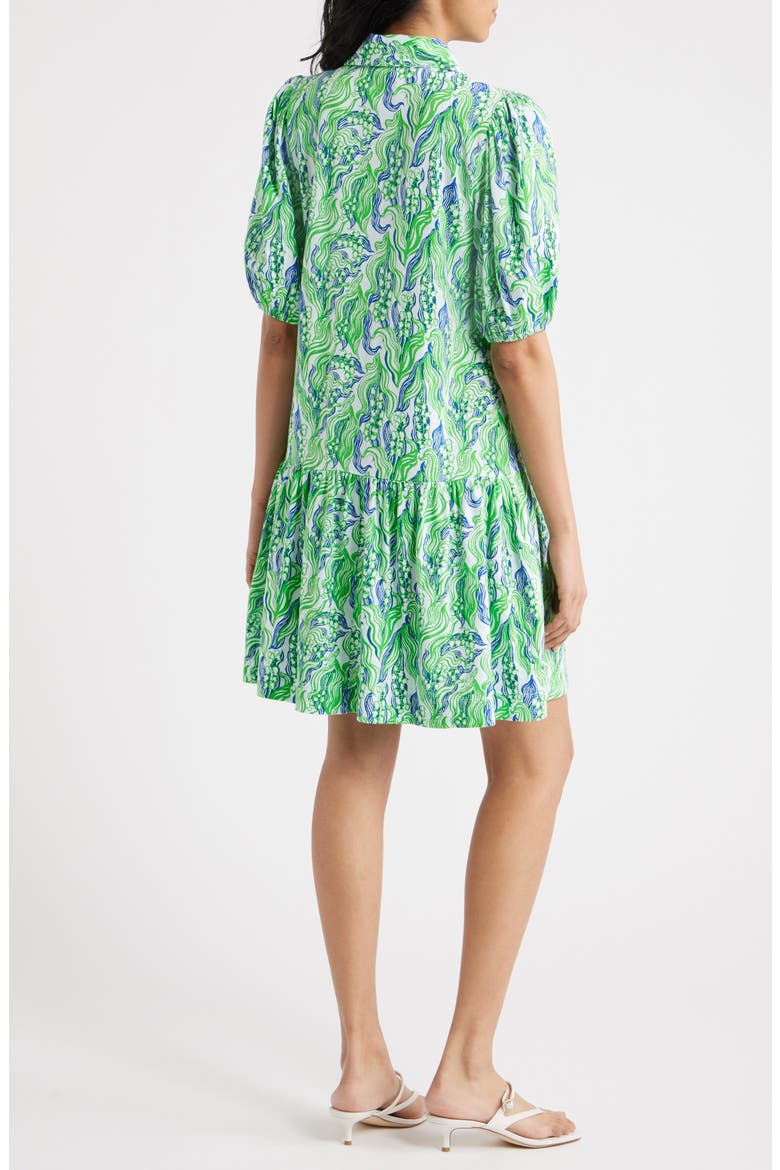 Bingley Short Sleeve Cotton Drop Waist Minidress