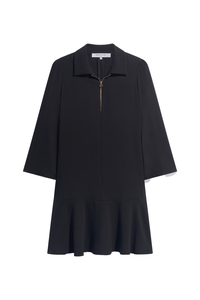 Carla Zip Front Crepe Mini Dress