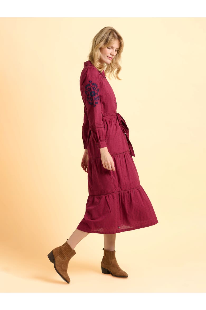 Embers Long Sleeve Tie Waist Midi Dress