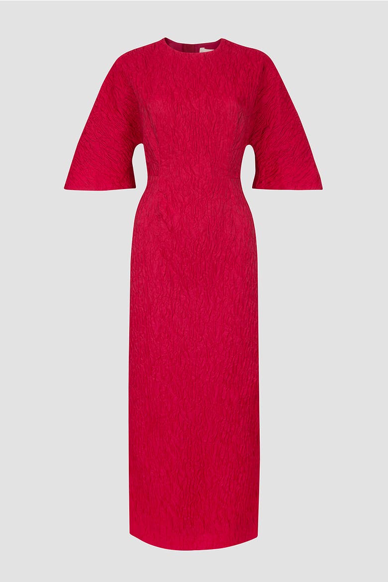 Falah Cloque Textured Midi Dress