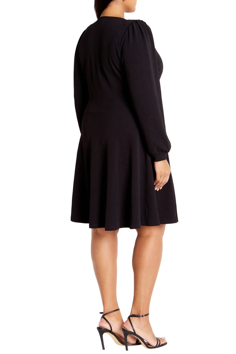 Karter Long Sleeve Fit & Flare Dress