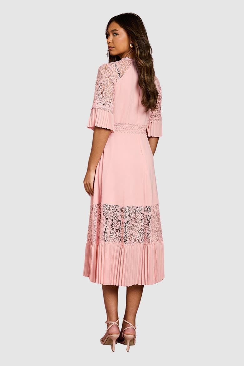 Lace Insert Midi Dress