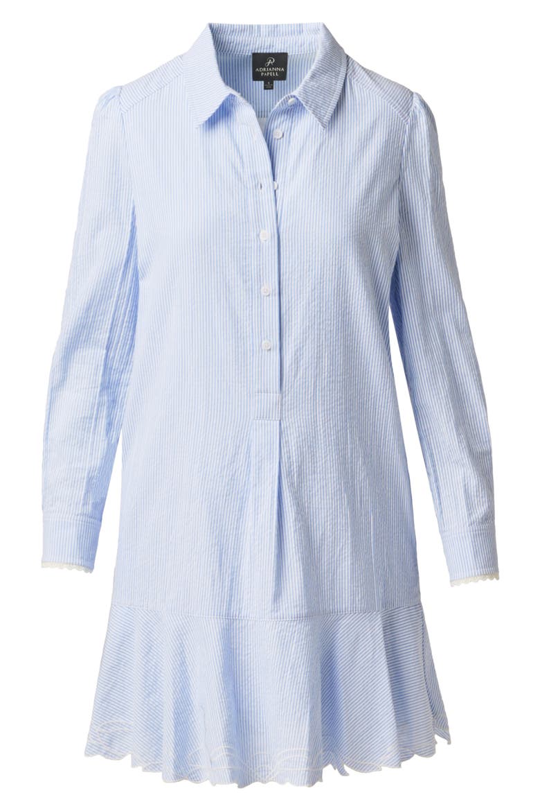 Hailey Stripe Button-Up Shift Shirtdress