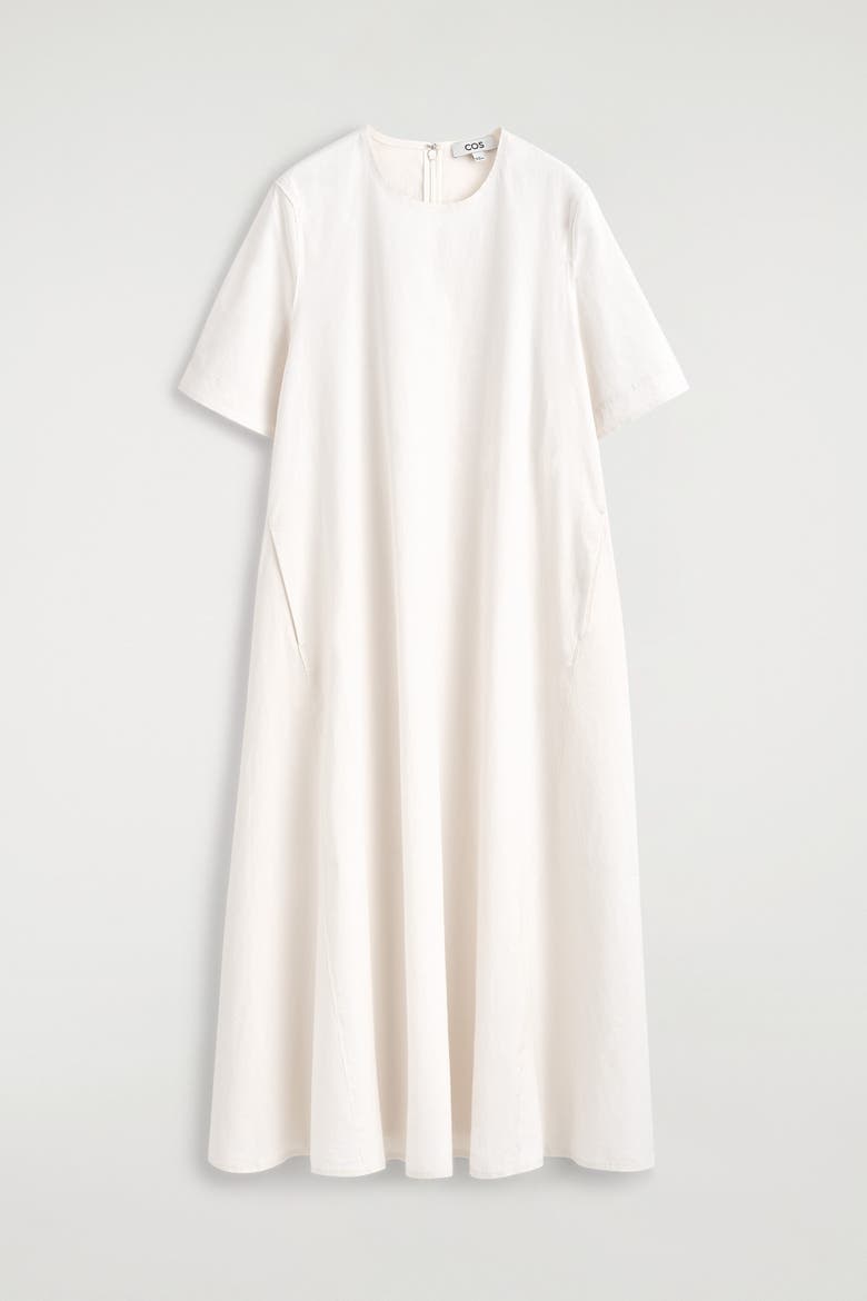 Raw-cut Cotton Midi Dress