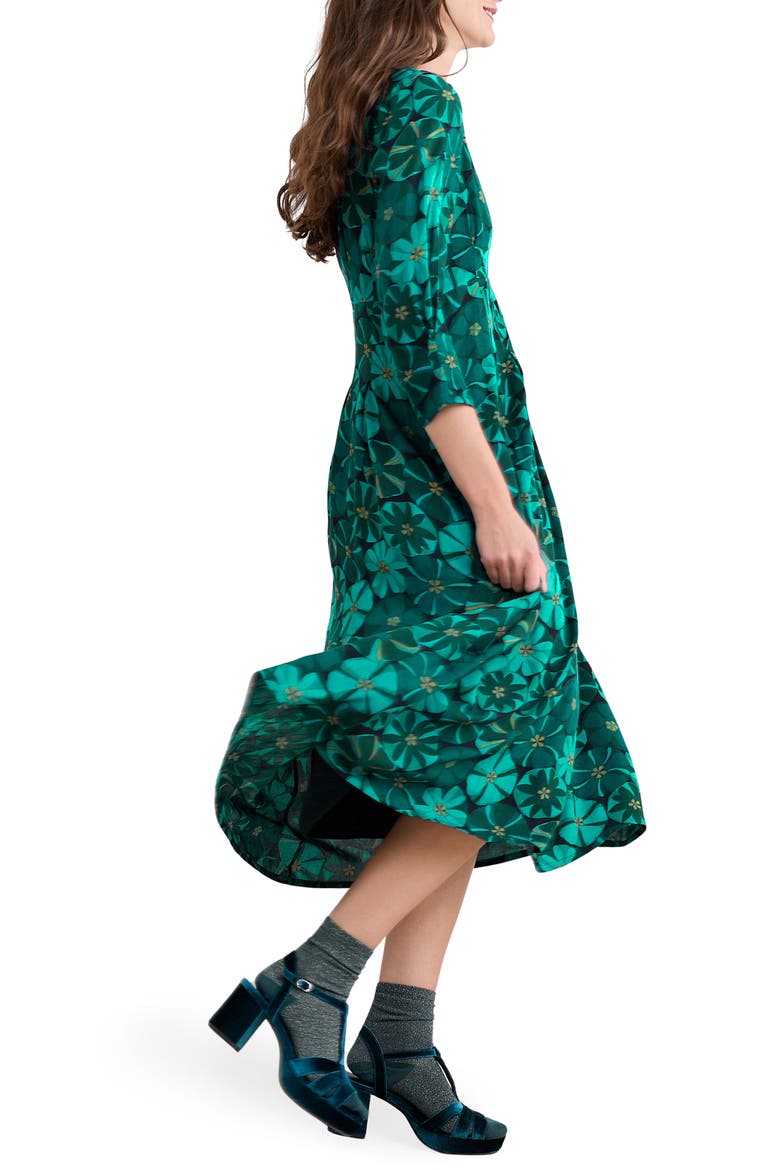 Etta Floral Pleated Midi Dress