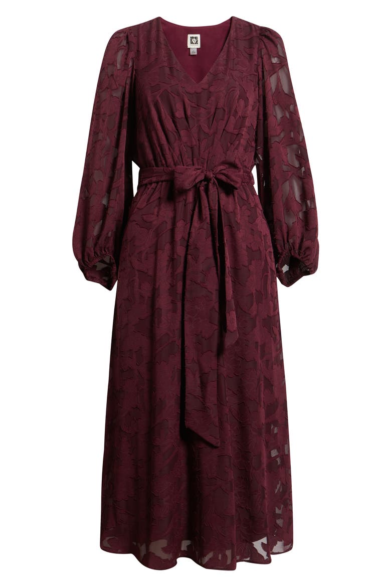 Floral Appliqué Long Sleeve Dress
