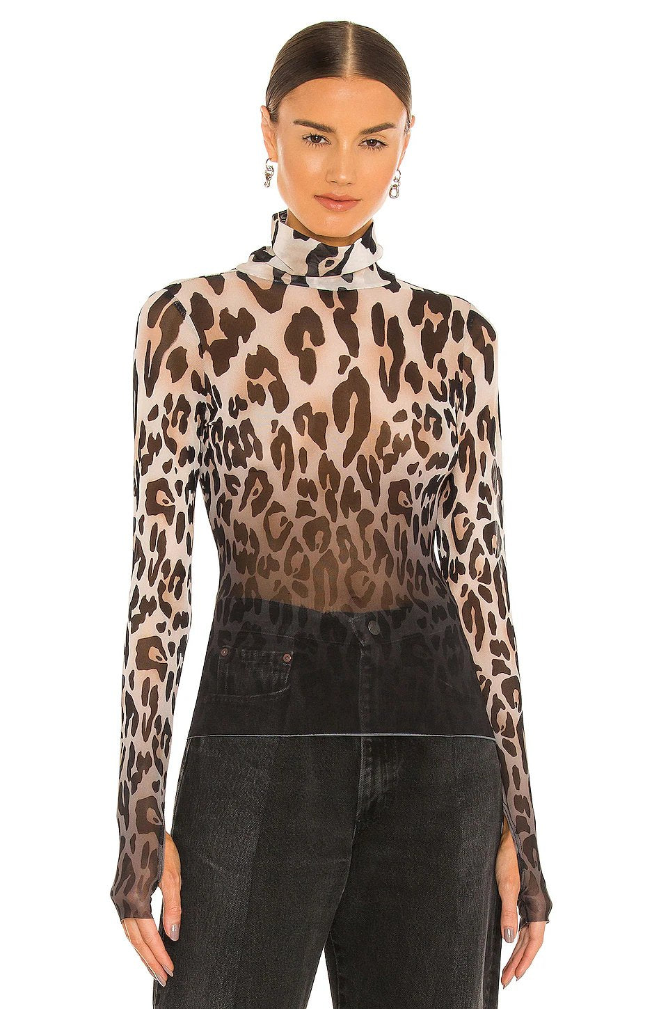 AFRM Zadie Top in Ombre Leopard - Image 2