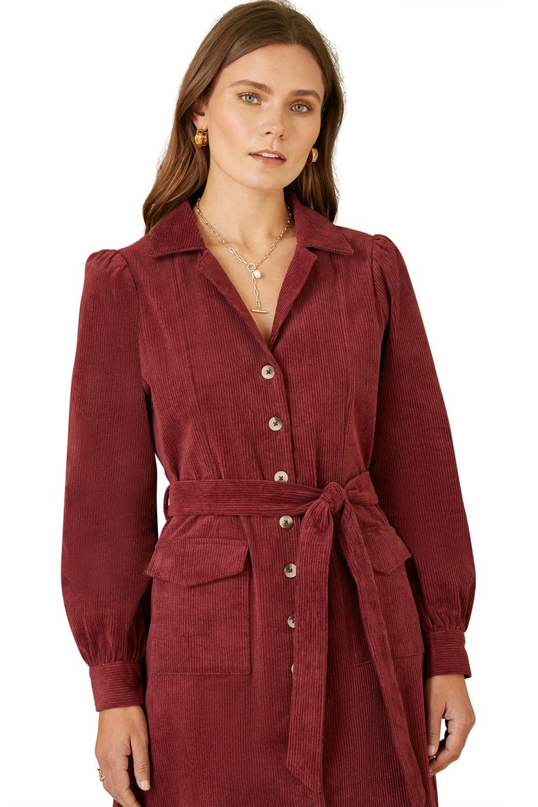 Cord Midi Shirt Dress