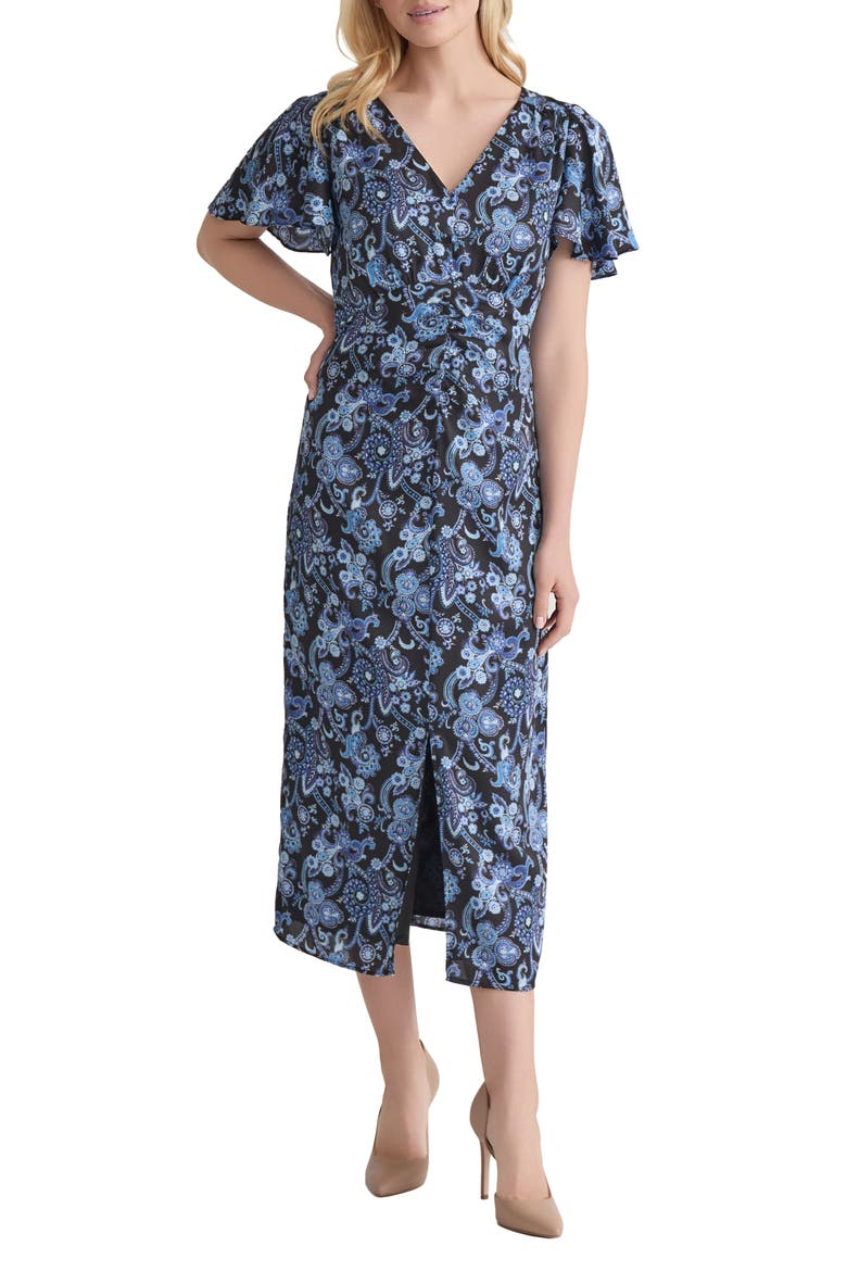 Flutter Sleeve Midi Dress