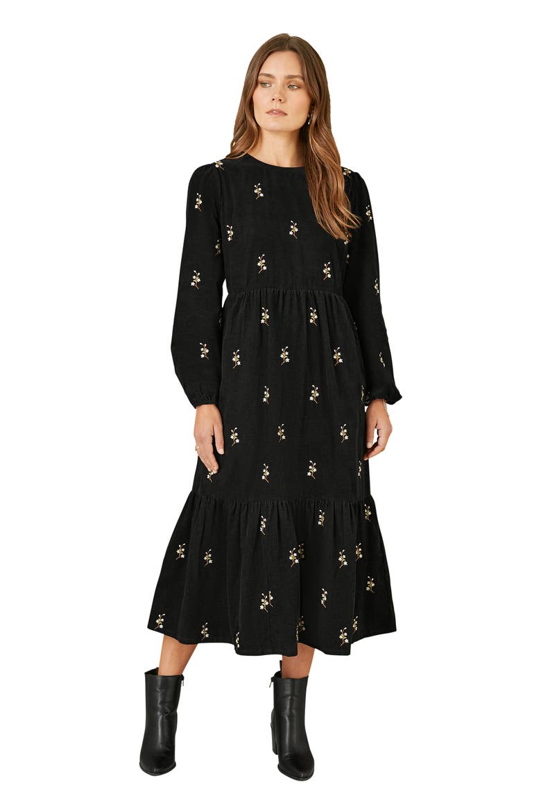 Long Sleeve Midi Floral Dress