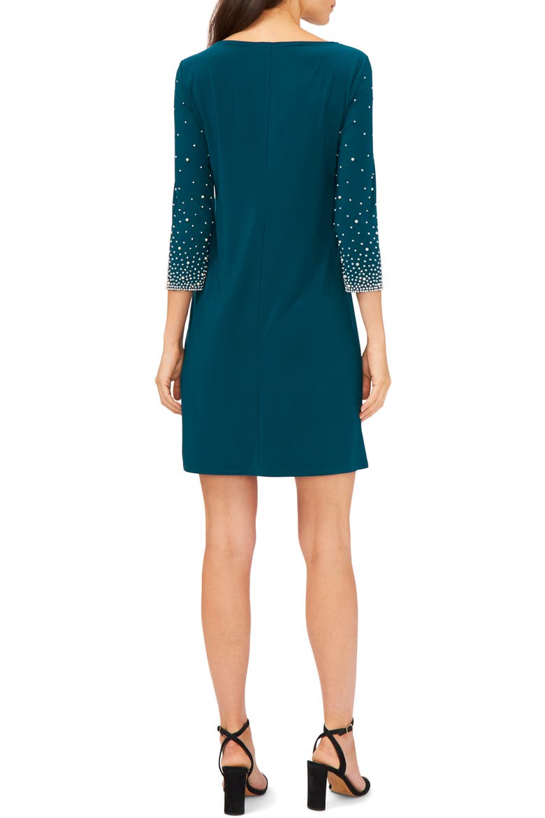 Beaded Sleeve Sheath Dress