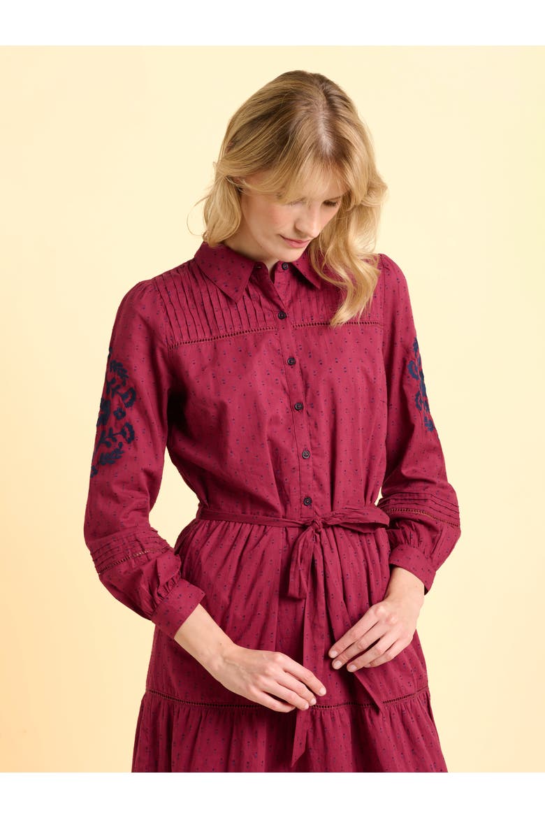 Embers Long Sleeve Tie Waist Midi Dress