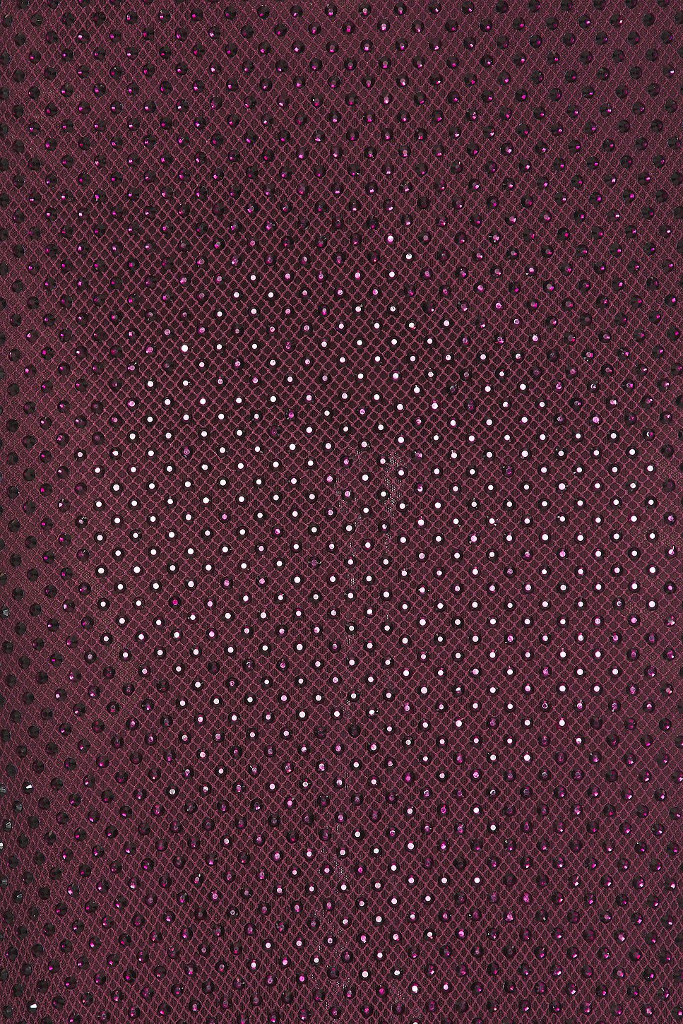 self-portrait Burgundy Rhinestone Fishnet Midi Dress in Burgundy - Image 4