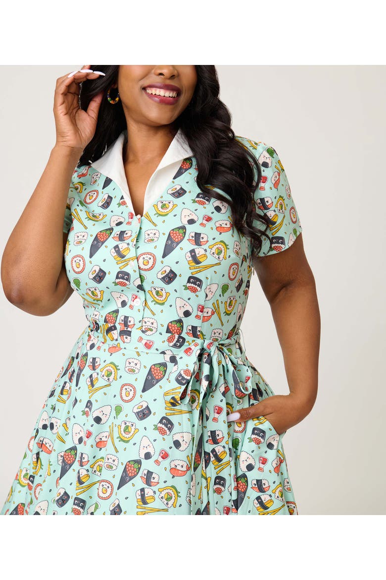 Plus Size 1950s Collared Shirt Dress