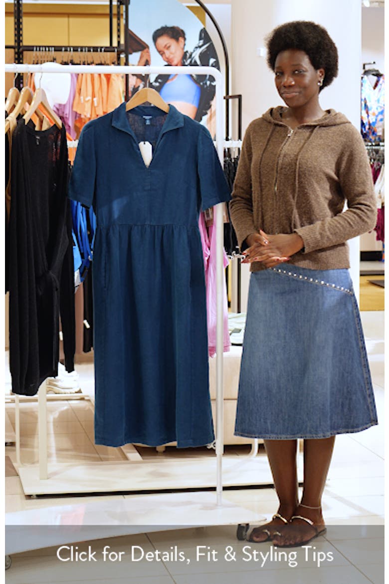 Fen Violet Linen Midi Shirtdress